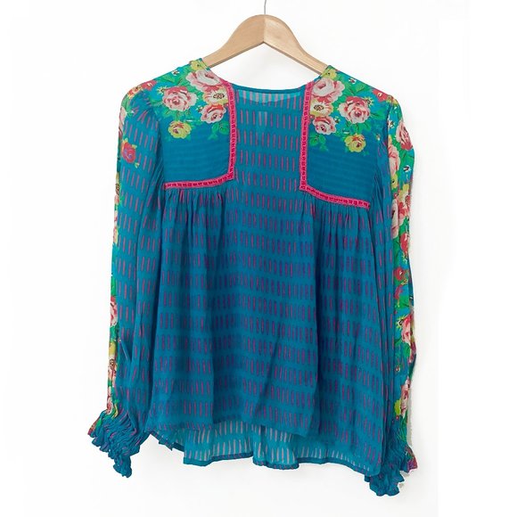 Anthropologie Tops - Anthropologie Miranda Peasant blouse Bl-nk London